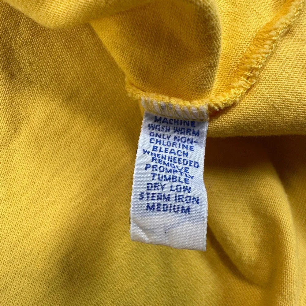 Polo Ralph Lauren Rugby Shirt Mens XL Yellow Navy Striped Long Sleeve Cotton